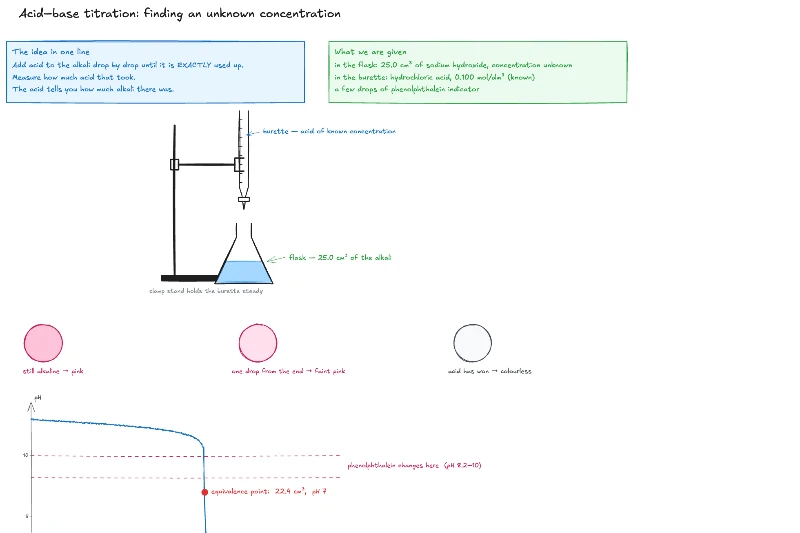 Acid–base titration, step by step — lesson preview